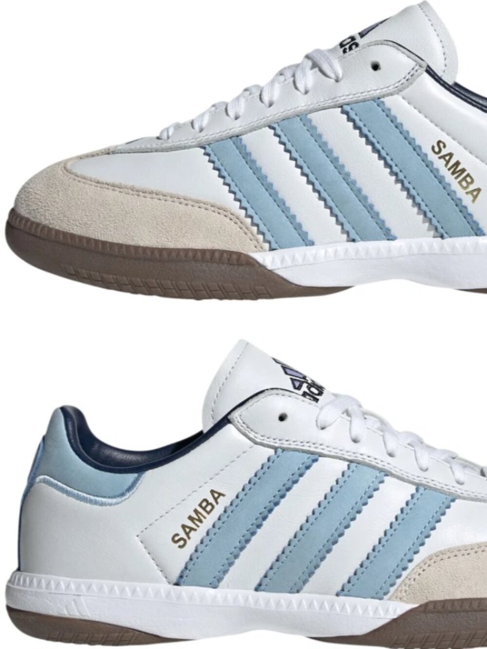 adidas Samba Millennium Unisex 12m/13w Casual Shoes White Clear Sky c NEW